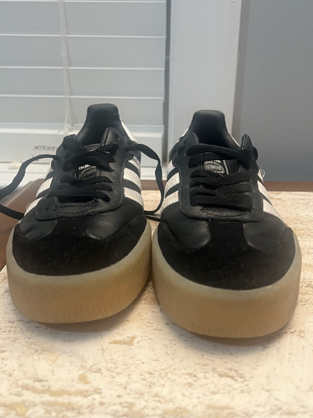 adidas Samba Platform Sneakers - Black, White & Gum - Picture 2 of 5